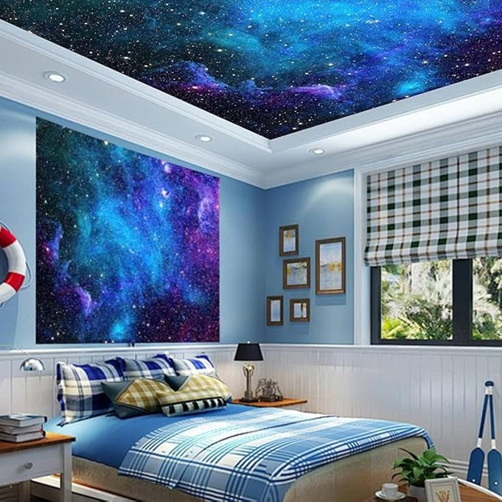 Galaxy Tapestry Cosmic Nebula Wall Hanging for Bedroom Dorm Living Room Starry Space Decor Aesthetic