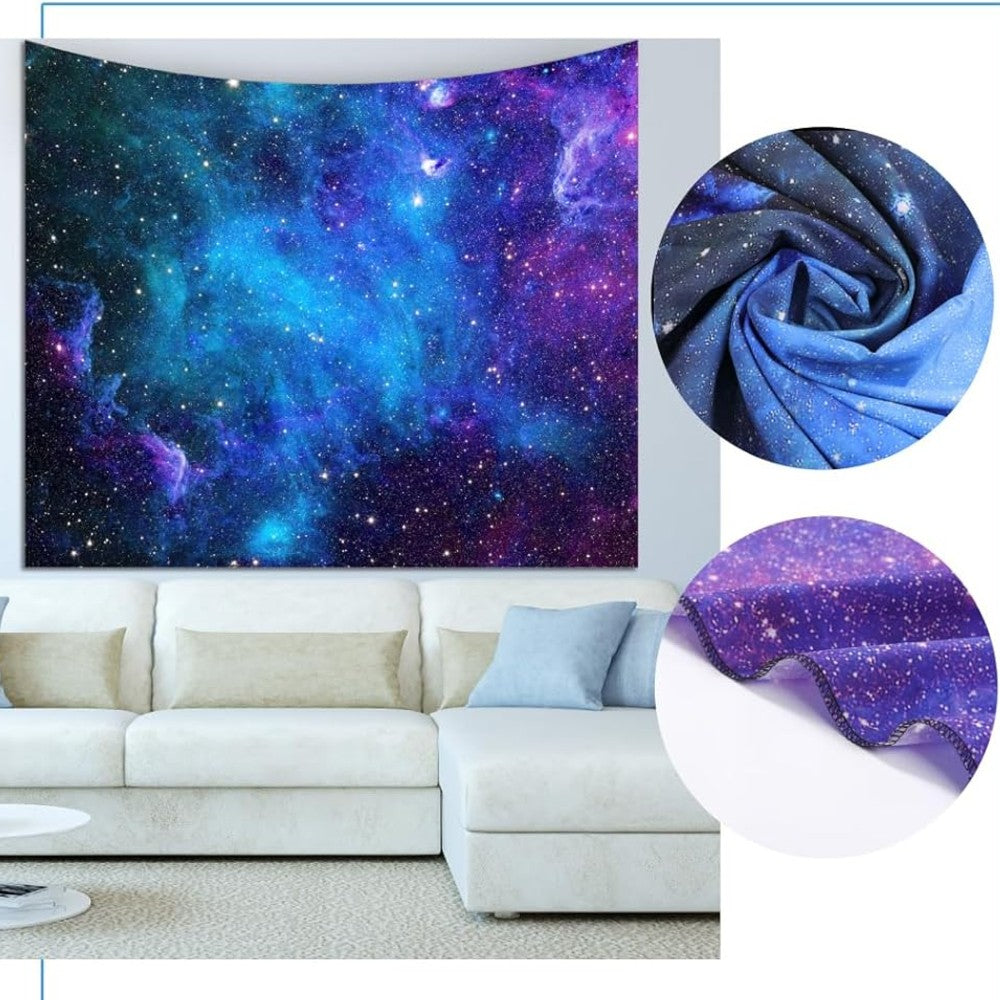 Galaxy Tapestry Cosmic Nebula Wall Hanging for Bedroom Dorm Living Room Starry Space Decor Aesthetic