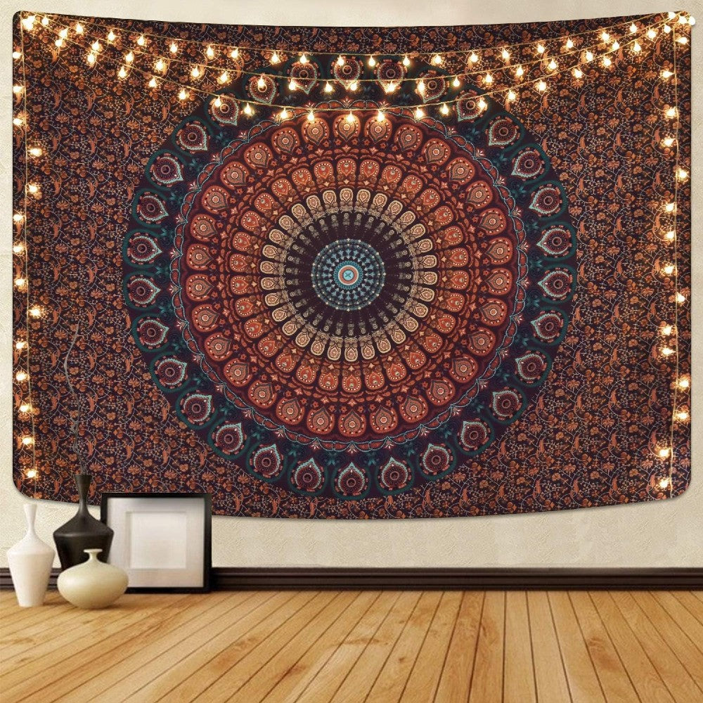 Bohemian Mandala Tapestry Vibrant Indian Medallion Wall Hanging Boho Hippie Ethnic Art Decor for Bedroom Living Room