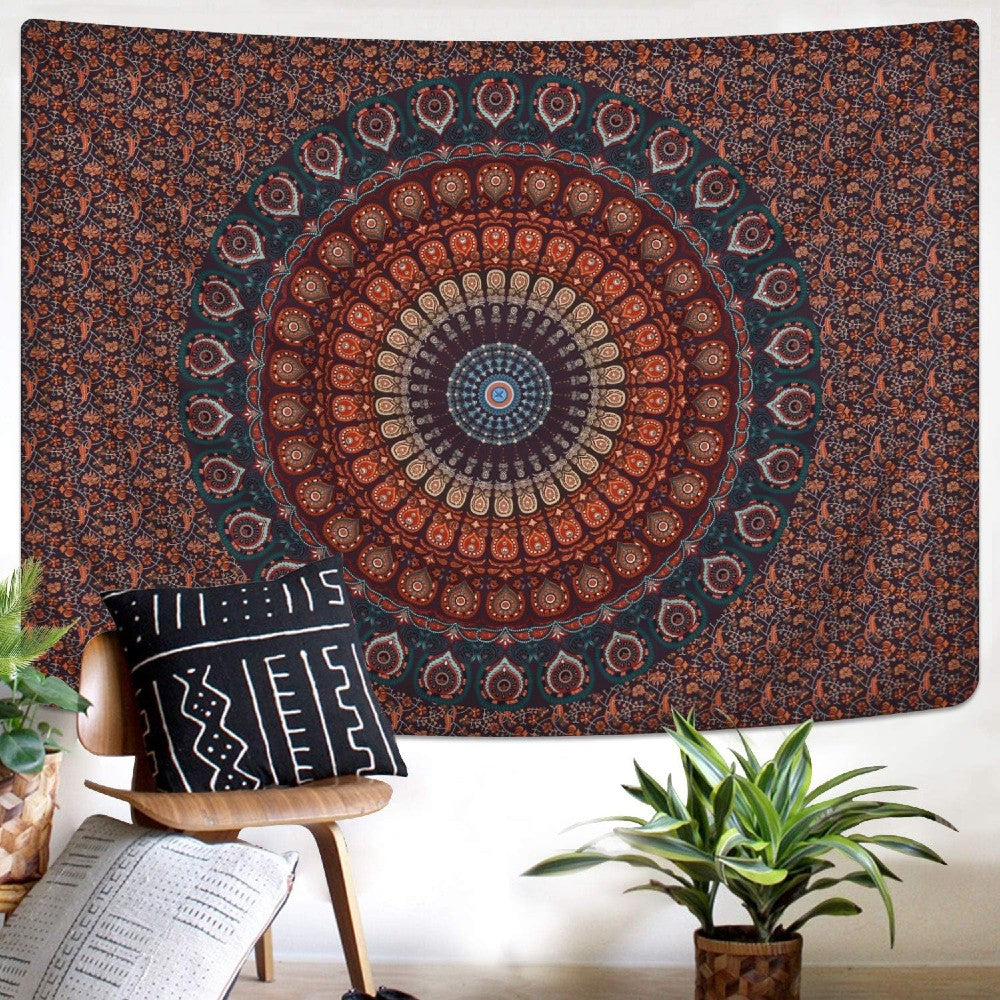 Bohemian Mandala Tapestry Vibrant Indian Medallion Wall Hanging Boho Hippie Ethnic Art Decor for Bedroom Living Room