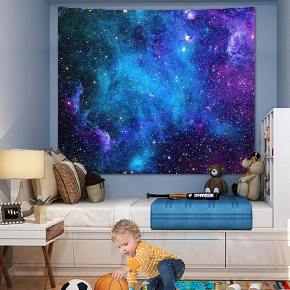Galaxy Tapestry Cosmic Nebula Wall Hanging for Bedroom Dorm Living Room Starry Space Decor Aesthetic